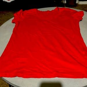 Woman’s short sleeve red orange shirt not new no tags size 3x